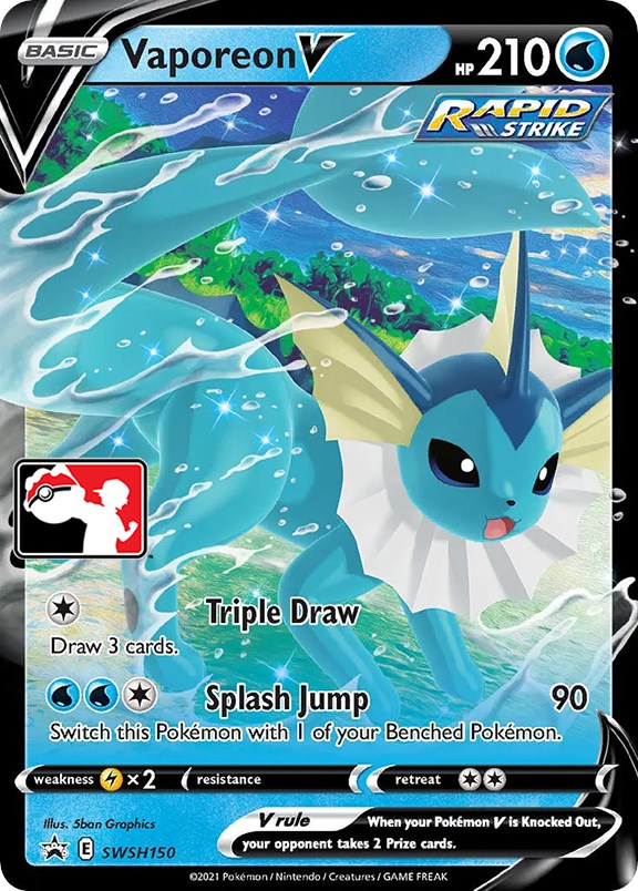 Vaporeon V (SWSH150) [Prize Pack Series One] | Good Games Cannington