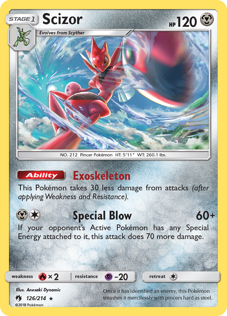 Scizor (126/214) [Sun & Moon: Lost Thunder] | Good Games Cannington