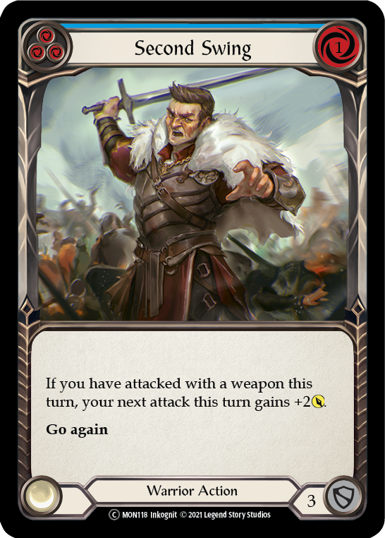 Second Swing (Blue) [U-MON118-RF] Unlimited Rainbow Foil | Good Games Cannington
