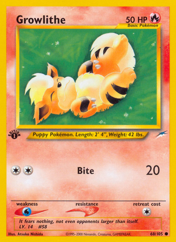 Growlithe (68/105) [Neo Destiny 1st Edition] | Good Games Cannington