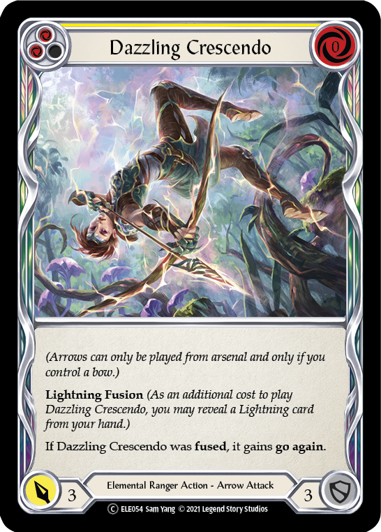 Dazzling Crescendo (Yellow) [U-ELE054] Unlimited Rainbow Foil | Good Games Cannington