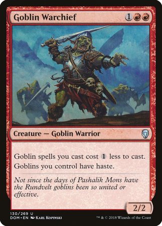 Goblin Warchief [Dominaria] | Good Games Cannington