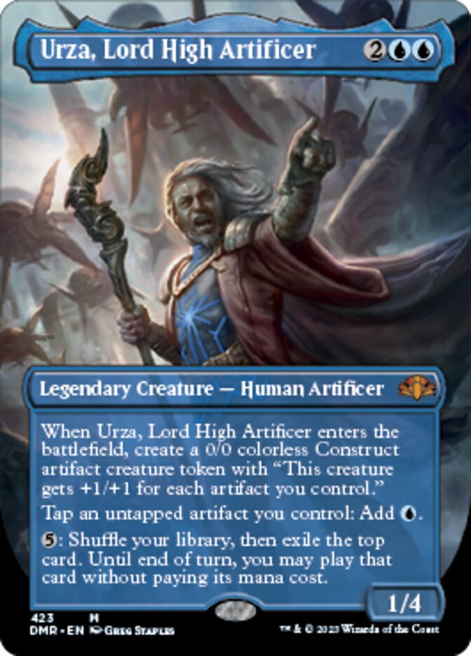 Urza, Lord High Artificer (Borderless Alternate Art) [Dominaria Remastered] | Good Games Cannington
