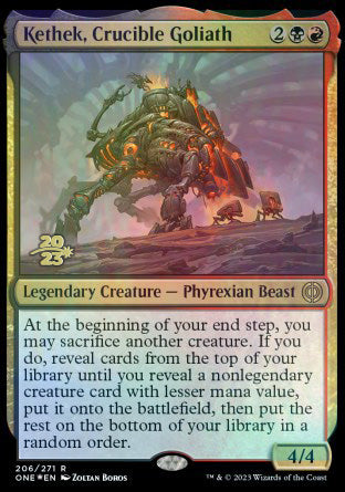 Kethek, Crucible Goliath [Phyrexia: All Will Be One Prerelease Promos] | Good Games Cannington