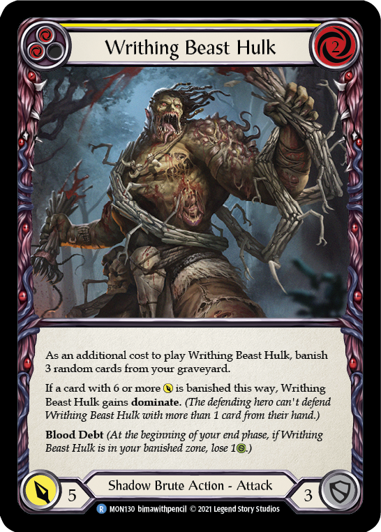 Writhing Beast Hulk (Yellow) [MON130] 1st Edition Normal | Good Games Cannington