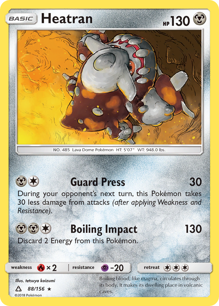 Heatran (88/156) [Sun & Moon: Ultra Prism] | Good Games Cannington