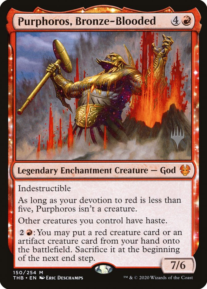 Purphoros, Bronze-Blooded (Promo Pack) [Theros Beyond Death Promos] | Good Games Cannington