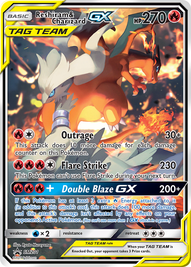 Reshiram & Charizard GX (SM201) [Sun & Moon: Black Star Promos] | Good Games Cannington