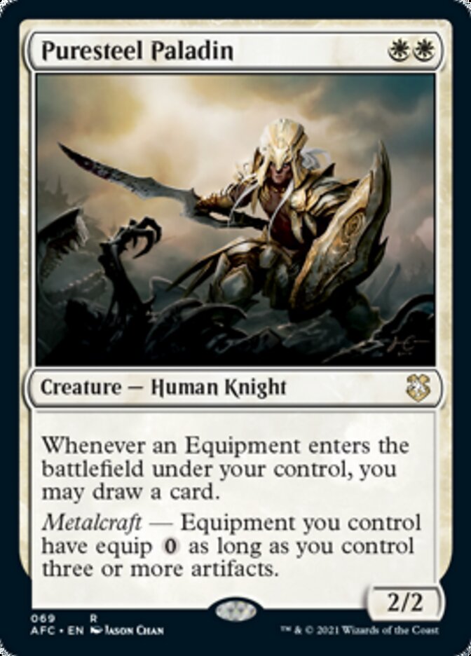 Puresteel Paladin [Dungeons & Dragons: Adventures in the Forgotten Realms Commander] | Good Games Cannington