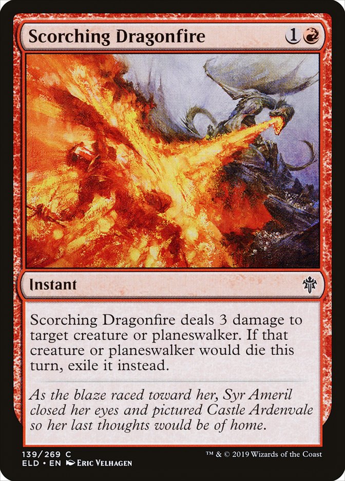 Scorching Dragonfire [Throne of Eldraine] | Good Games Cannington