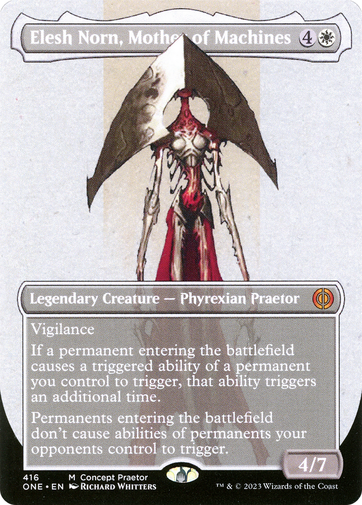 Elesh Norn, Mother of Machines (Borderless Concept Praetors) [Phyrexia: All Will Be One] | Good Games Cannington