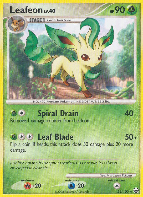 Leafeon (24/100) (Theme Deck Exclusive) [Diamond & Pearl: Majestic Dawn] | Good Games Cannington