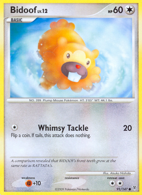 Bidoof (91/147) [Platinum: Supreme Victors] | Good Games Cannington