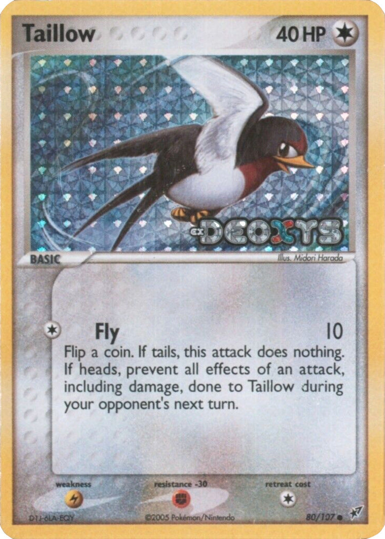 Taillow (80/107) (Stamped) [EX: Deoxys] | Good Games Cannington