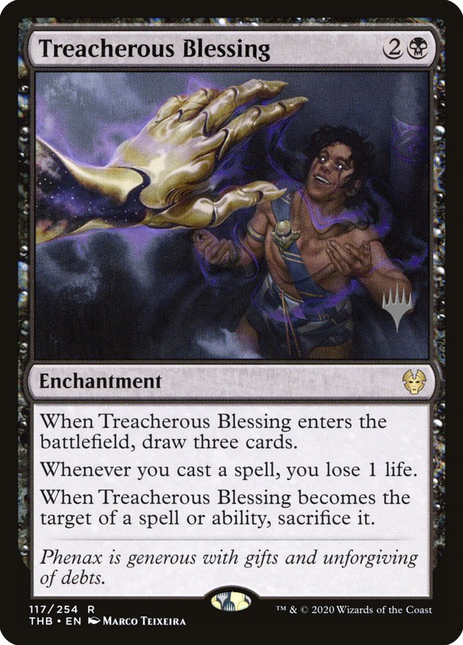 Treacherous Blessing (Promo Pack) [Theros Beyond Death Promos] | Good Games Cannington