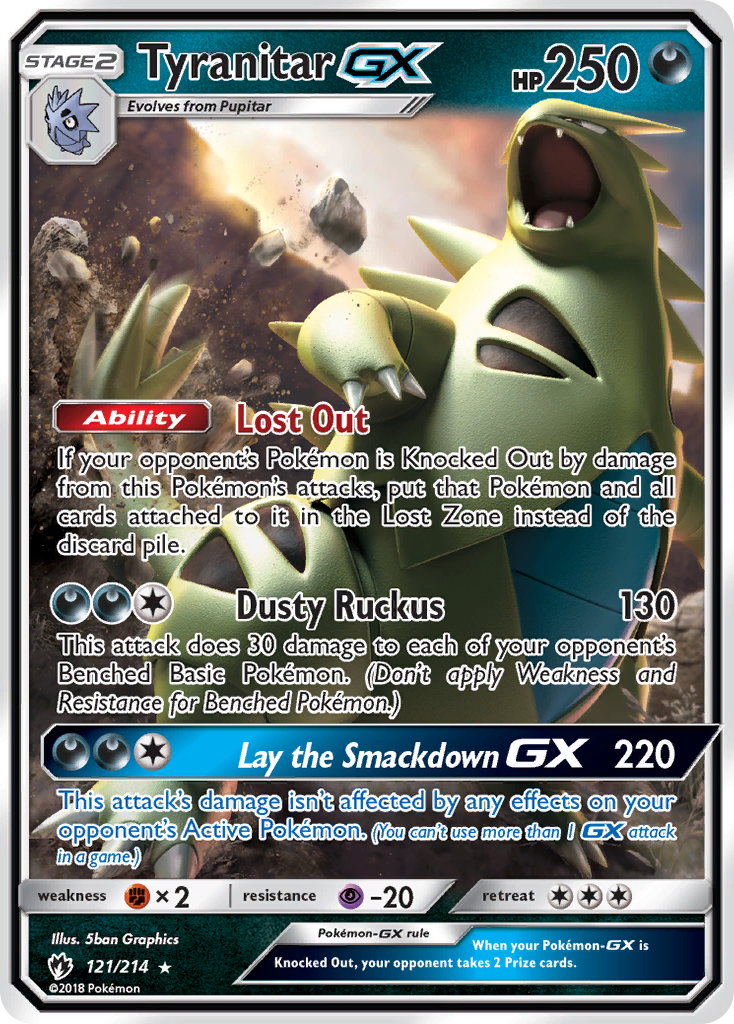 Tyranitar GX (121/214) [Sun & Moon: Lost Thunder] | Good Games Cannington
