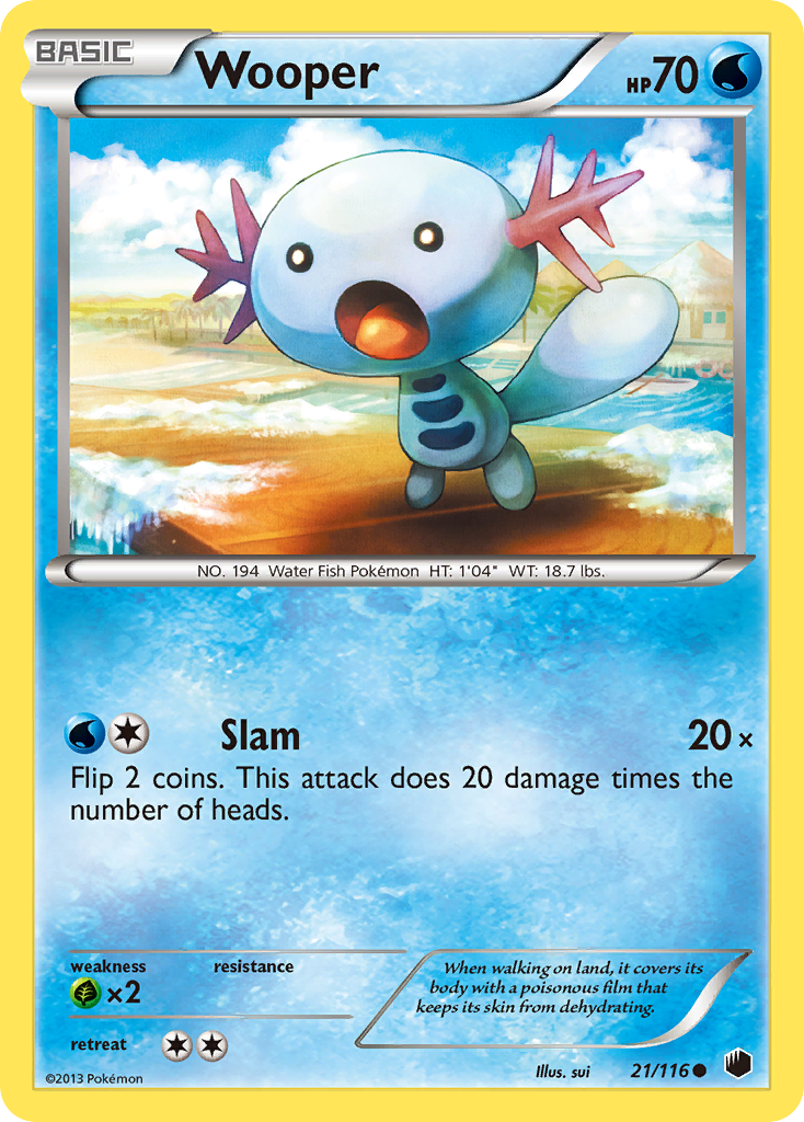 Wooper (21/116) [Black & White: Plasma Freeze] | Good Games Cannington