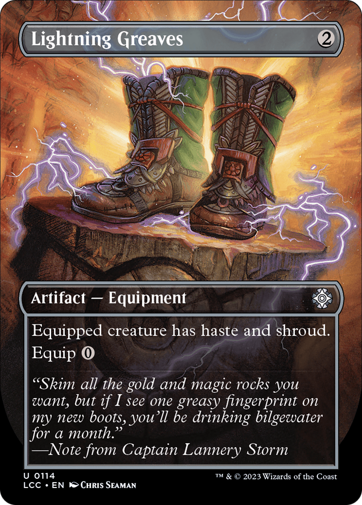 Lightning Greaves (Borderless) [The Lost Caverns of Ixalan Commander] | Good Games Cannington