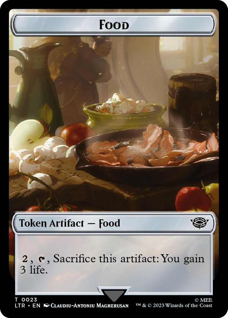 Tentacle // Food (0023) Double-Sided Token (Surge Foil) [The Lord of the Rings: Tales of Middle-Earth Tokens] | Good Games Cannington