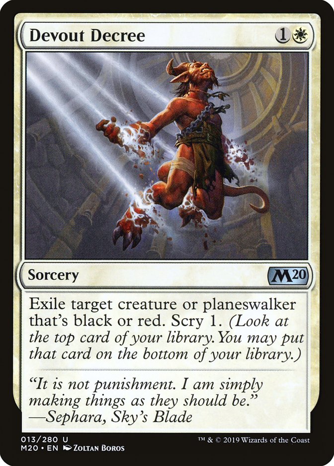 Devout Decree [Core Set 2020] | Good Games Cannington