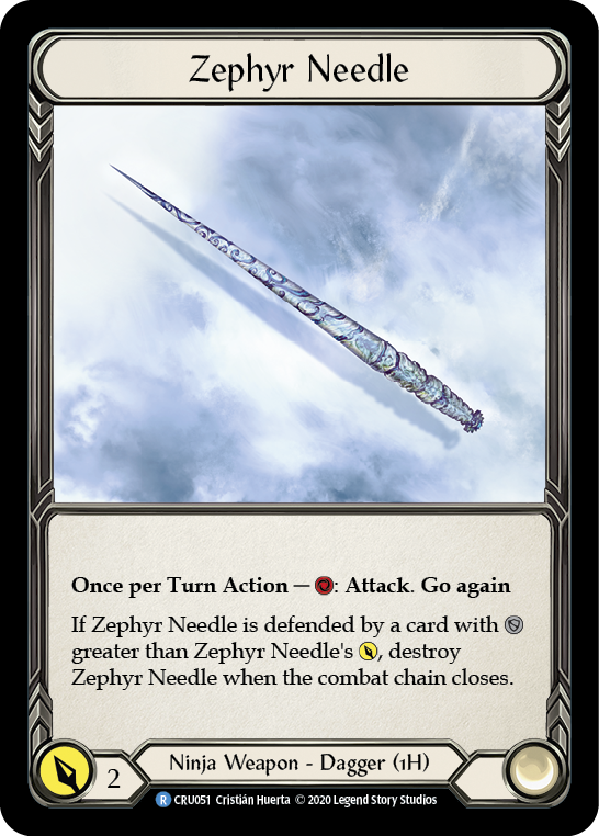 Zephyr Needle [CRU051] 1st Edition Cold Foil | Good Games Cannington