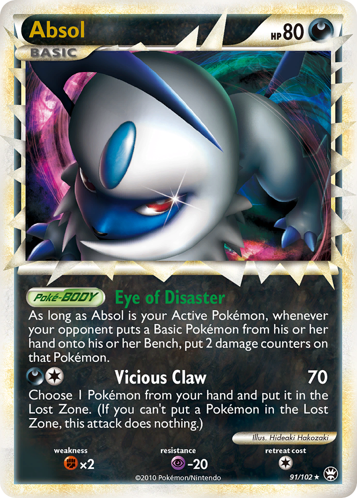 Absol (91/102) [HeartGold & SoulSilver: Triumphant] | Good Games Cannington