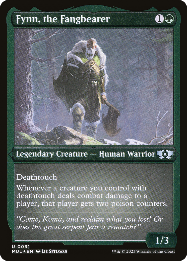 Fynn, the Fangbearer (Foil Etched) [Multiverse Legends] | Good Games Cannington