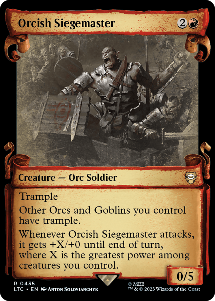 Orcish Siegemaster [The Lord of the Rings: Tales of Middle-Earth Commander Showcase Scrolls] | Good Games Cannington