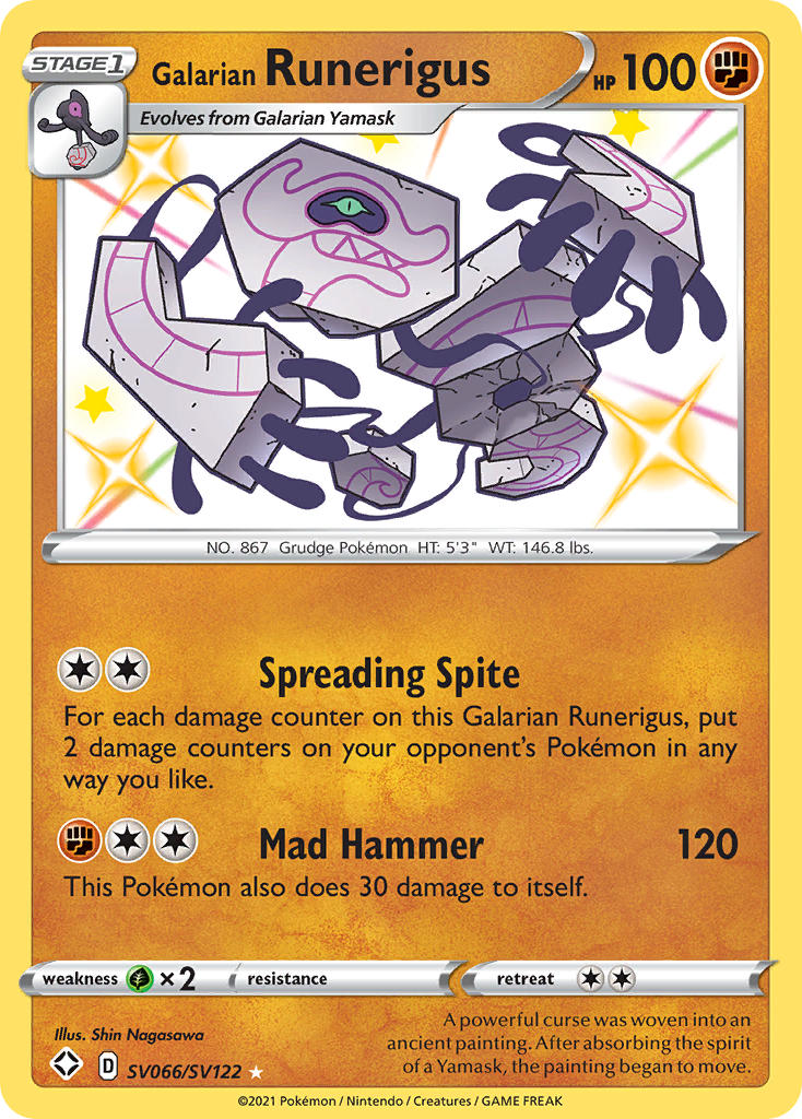Galarian Runerigus (SV066/SV122) [Sword & Shield: Shining Fates] | Good Games Cannington