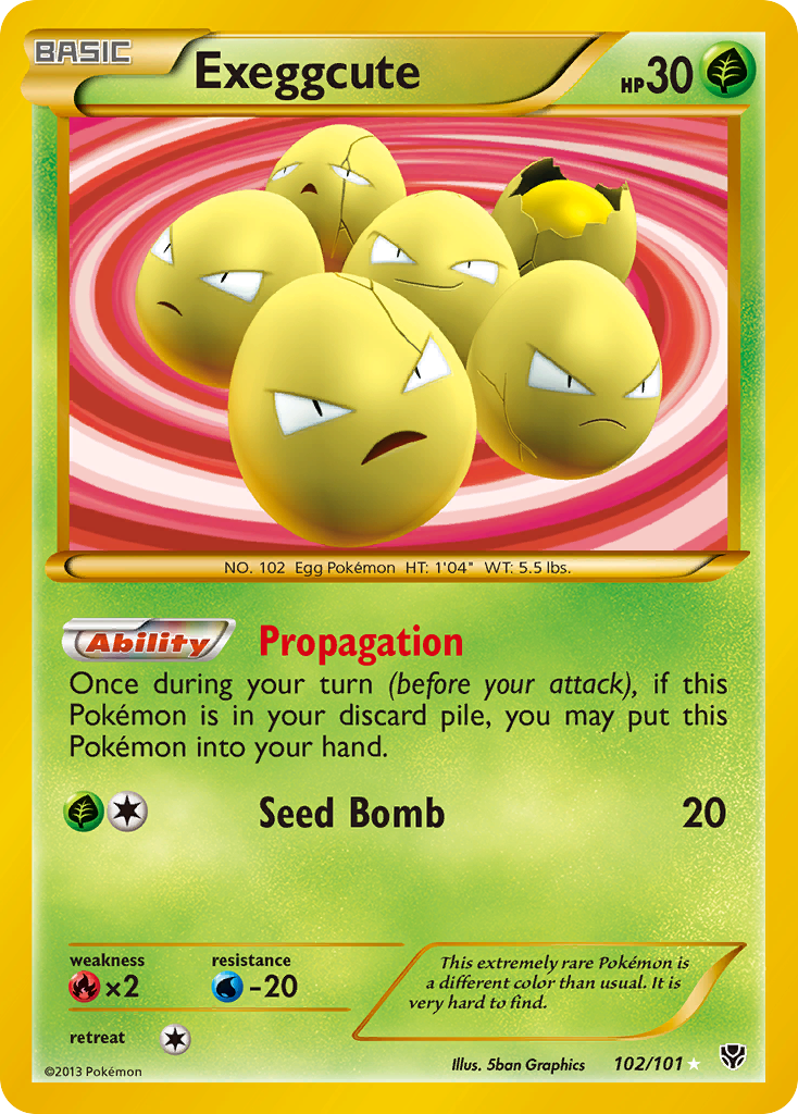 Exeggcute (102/101) [Black & White: Plasma Blast] | Good Games Cannington