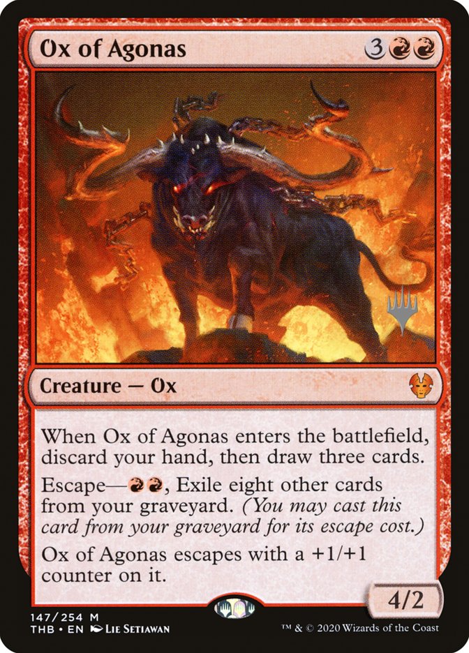 Ox of Agonas (Promo Pack) [Theros Beyond Death Promos] | Good Games Cannington