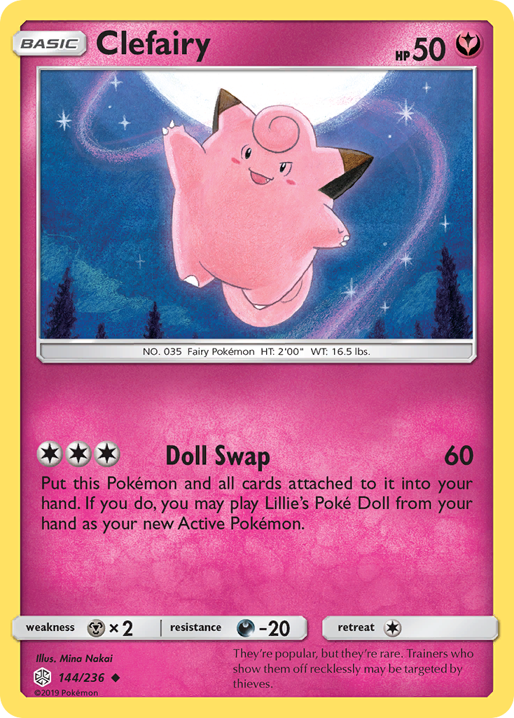 Clefairy (144/236) [Sun & Moon: Cosmic Eclipse] | Good Games Cannington