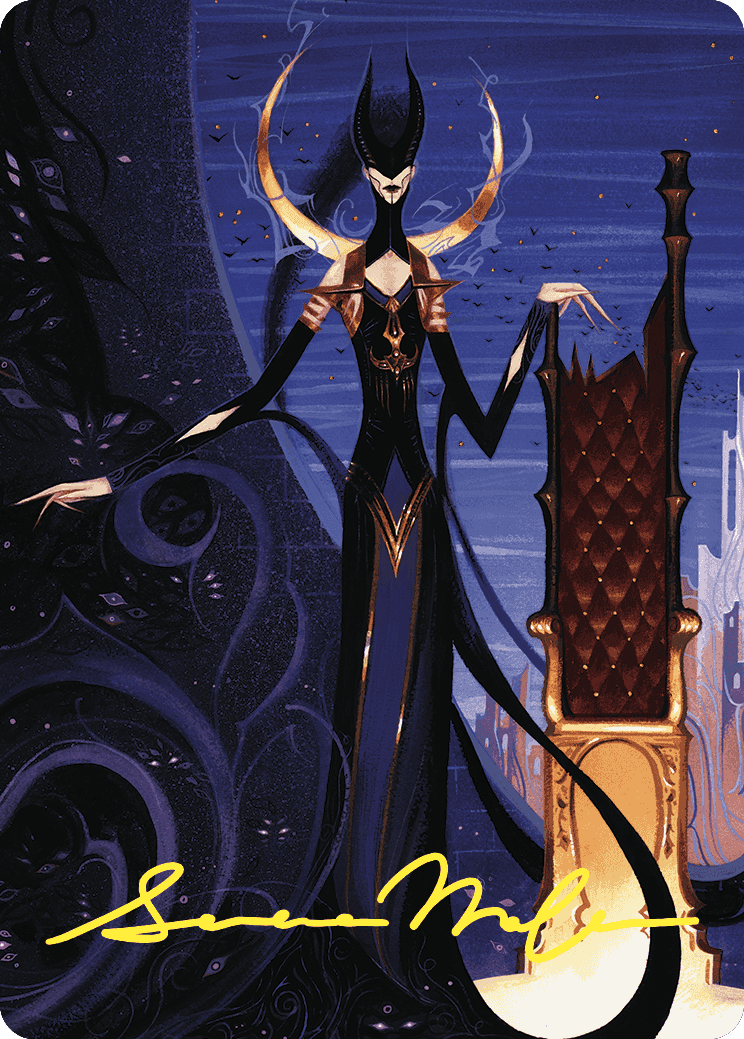 Ashiok, Wicked Manipulator Art Card (57/81) (Gold-Stamped Signature) [Wilds of Eldraine Art Series] | Good Games Cannington