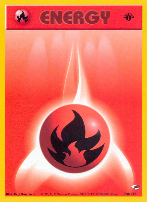 Fire Energy (128/132) [Gym Heroes 1st Edition] | Good Games Cannington