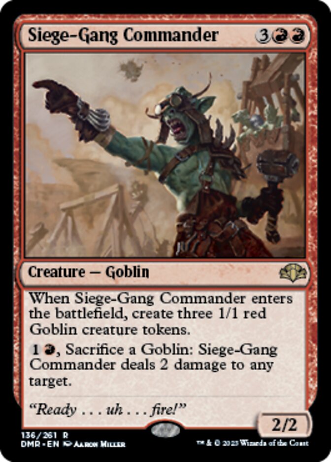 Siege-Gang Commander [Dominaria Remastered] | Good Games Cannington