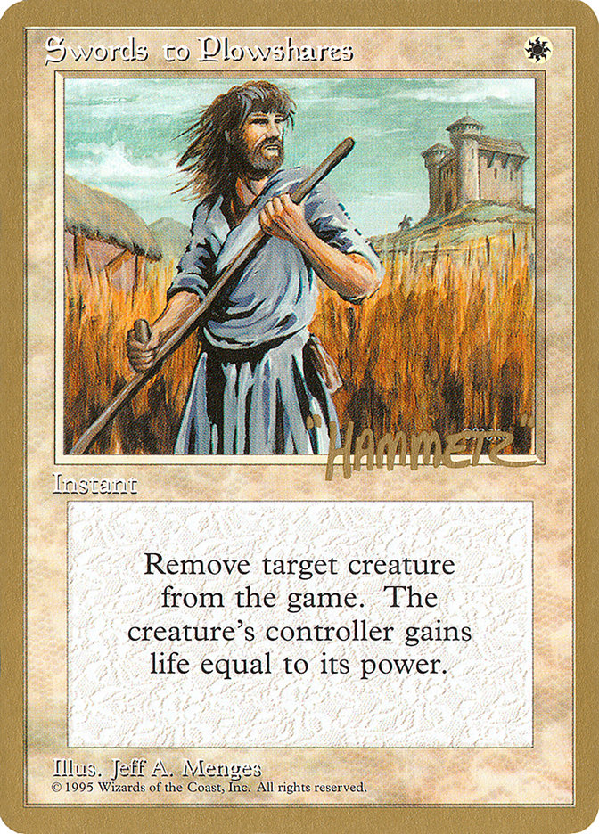 Swords to Plowshares (Shawn "Hammer" Regnier) [Pro Tour Collector Set] | Good Games Cannington