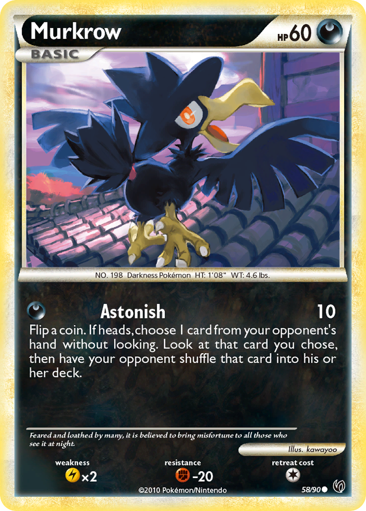 Murkrow (58/90) [HeartGold & SoulSilver: Undaunted] | Good Games Cannington
