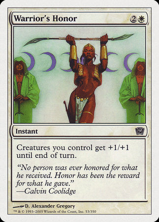 Warrior's Honor [Ninth Edition] | Good Games Cannington