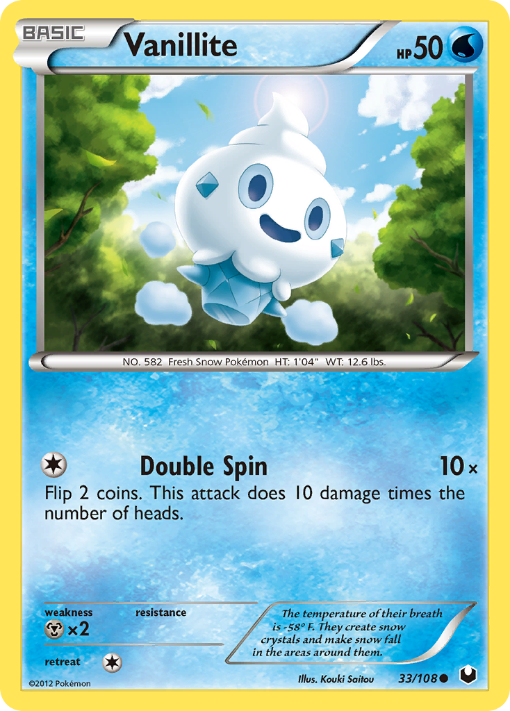 Vanillite (33/108) [Black & White: Dark Explorers] | Good Games Cannington