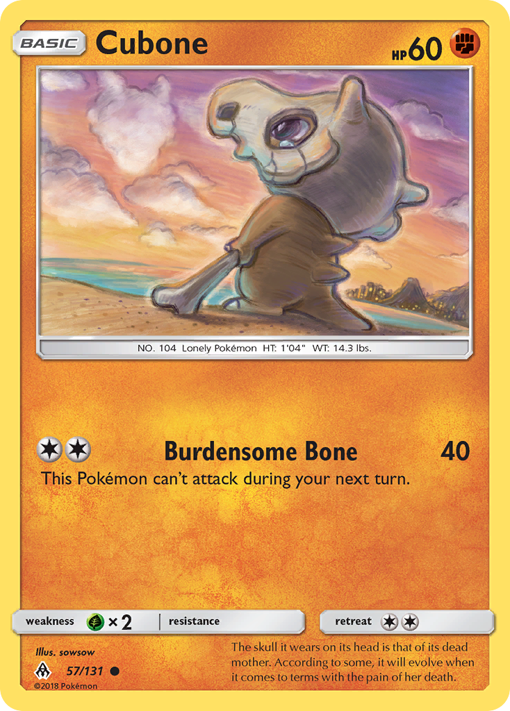 Cubone (57/131) [Sun & Moon: Forbidden Light] | Good Games Cannington