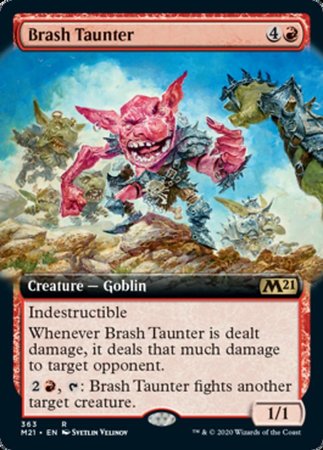 Brash Taunter (Extended Art) [Core Set 2021] | Good Games Cannington