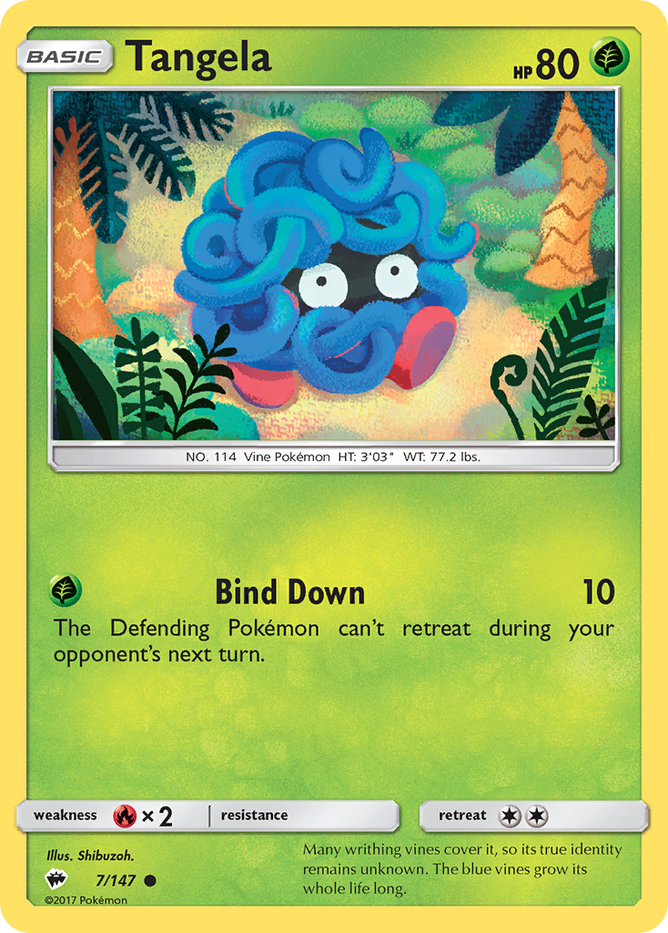 Tangela (7/147) [Sun & Moon: Burning Shadows] | Good Games Cannington