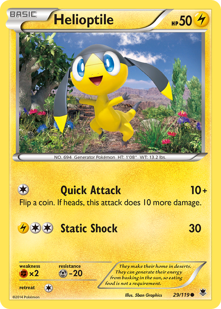 Helioptile (29/119) [XY: Phantom Forces] | Good Games Cannington