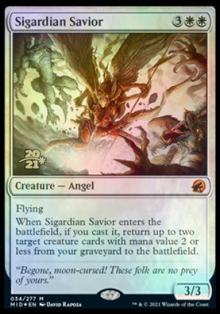 Sigardian Savior [Innistrad: Midnight Hunt Prerelease Promos] | Good Games Cannington