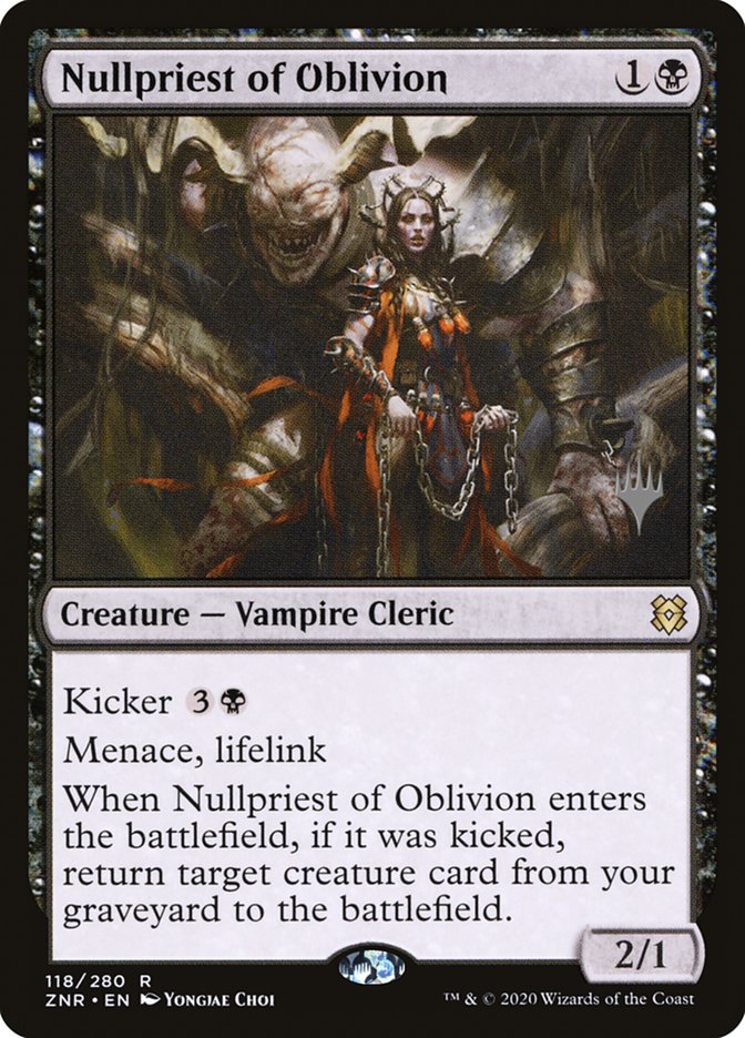 Nullpriest of Oblivion (Promo Pack) [Zendikar Rising Promos] | Good Games Cannington