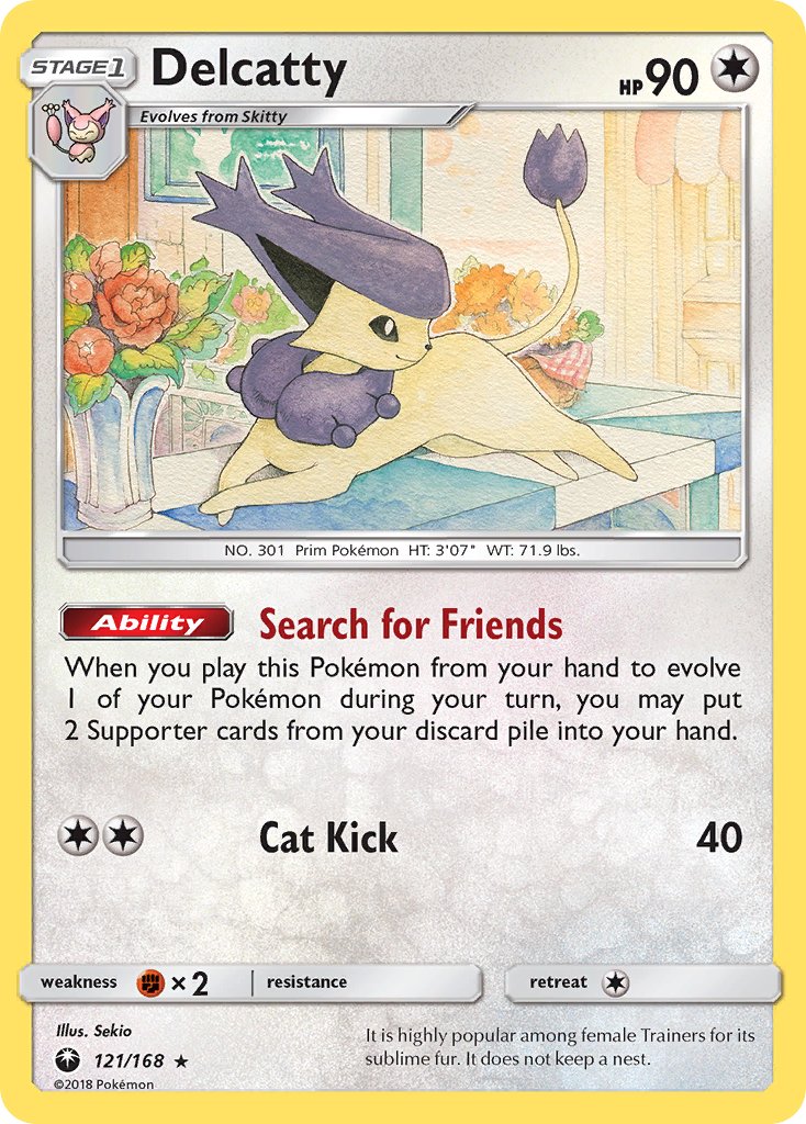 Delcatty (121/168) (Theme Deck Exclusive) [Sun & Moon: Celestial Storm] | Good Games Cannington