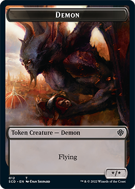 Demon // Demon Double-Sided Token [Starter Commander Decks] | Good Games Cannington