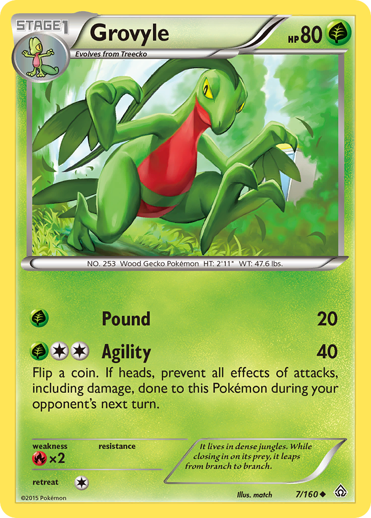 Grovyle (7/160) [XY: Primal Clash] | Good Games Cannington