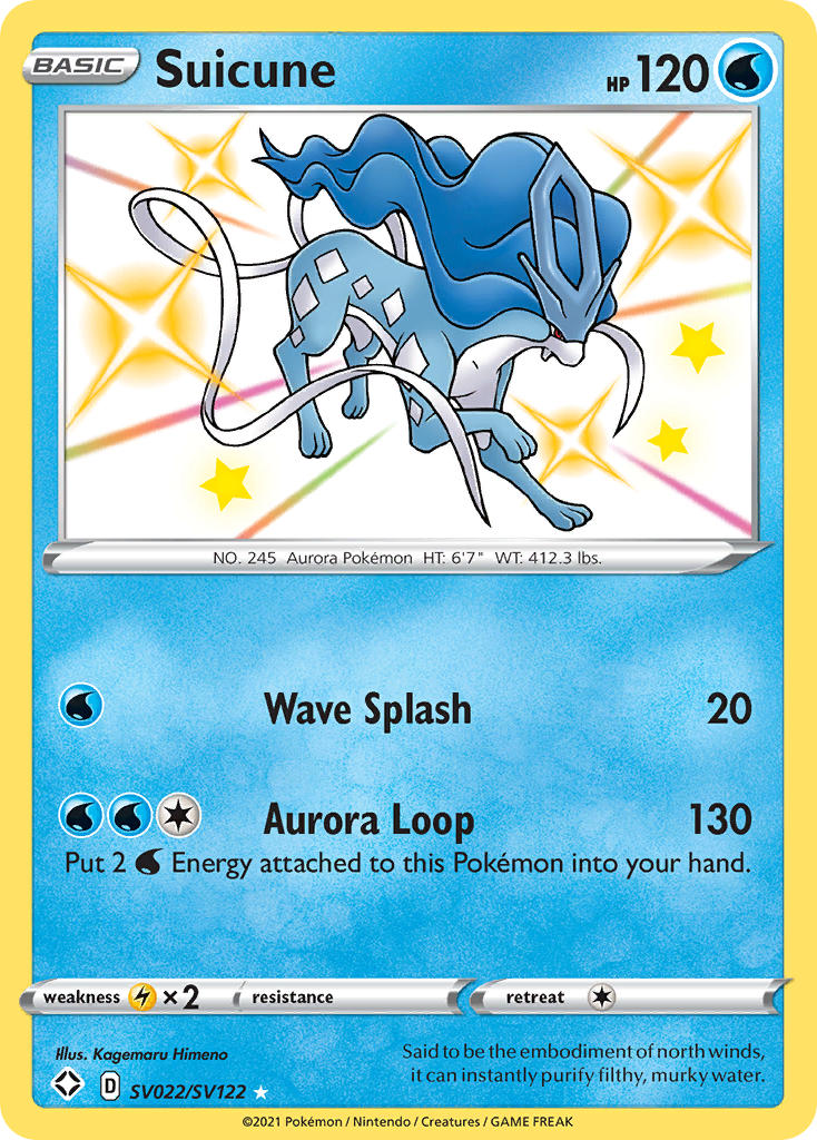 Suicune (SV022/SV122) [Sword & Shield: Shining Fates] | Good Games Cannington