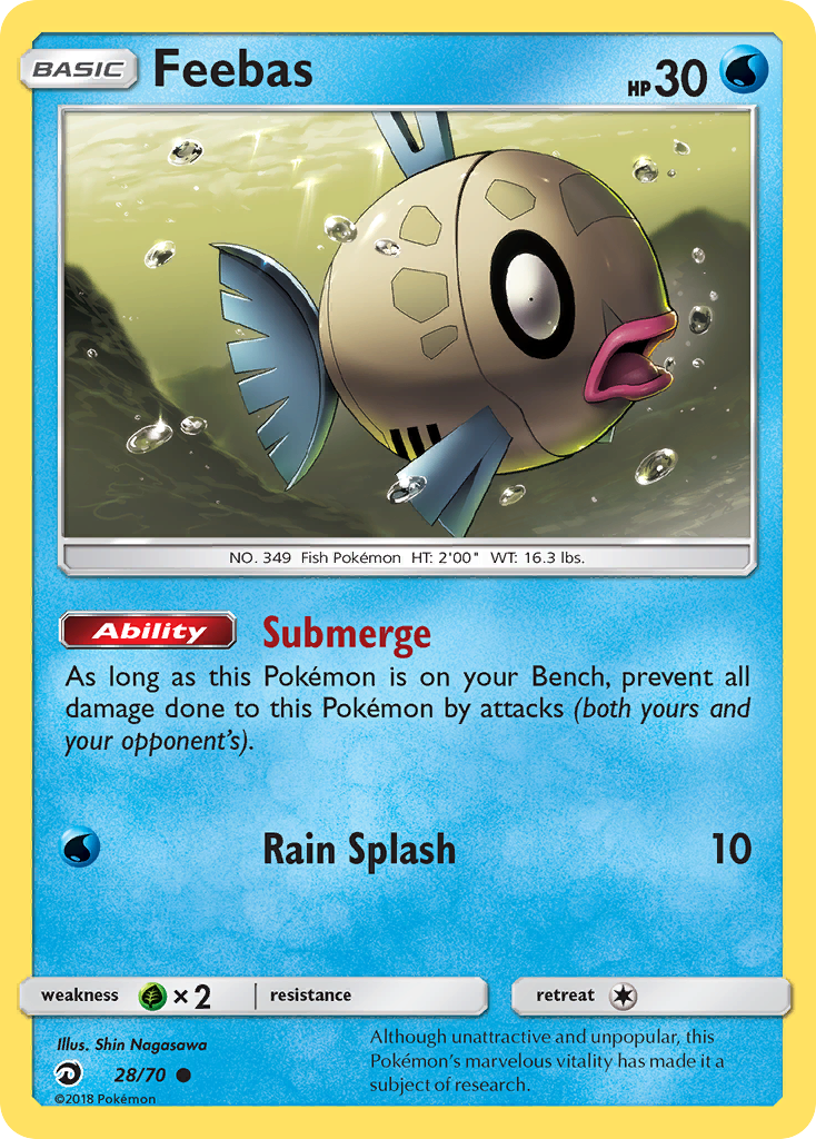 Feebas (28/70) [Sun & Moon: Dragon Majesty] | Good Games Cannington